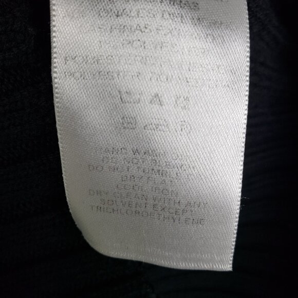 BURBERRY London Wool Sweater Plaid Elbow Patches Ribbed Knit Black V-neck size S - Picture 10 of 11